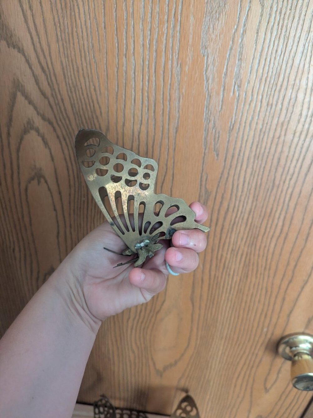 VTG Brass Butterfly Wall Decor or Table Art 3D Set of 3 MCM Metal - Picture 15 of 16